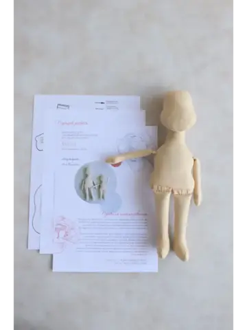 Бумажная выкройка тела интерьерной куклы Маша