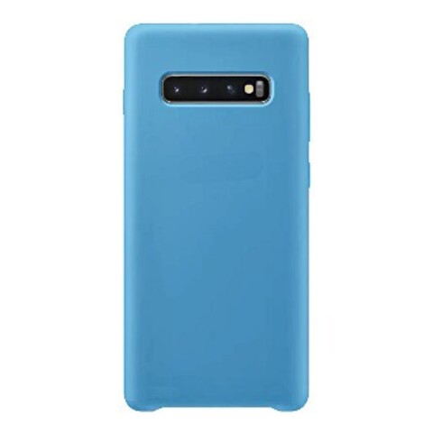 Силиконовый чехол Silicone Cover для Samsung Galaxy S10 (Синий)