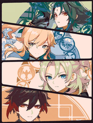 Картина по номерам Глаза Сяо Джин Альбедо Чжун Ли