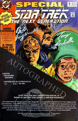 Star Trek The Next Generation Special #1 (с автографами Tony Isabella и  Bob Ingersoll)