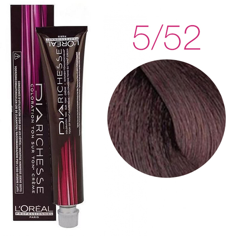 L'Oreal Professionnel Dia Richesse 5.52 (Светлый шатен красное дерево перламутровый) - Краска для волос
