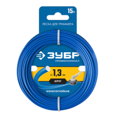 ЗУБР КРУГ, 1.3 мм, 15 м, леска для триммера, Профессионал (71010-1.3)