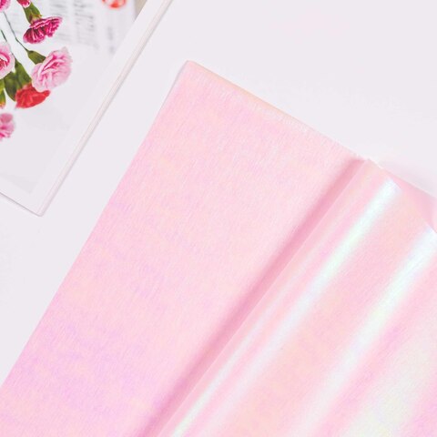 Пленка упаковочная, Двухсторонняя NEON, Светло-розовый, 60*60 см, 20 листов
