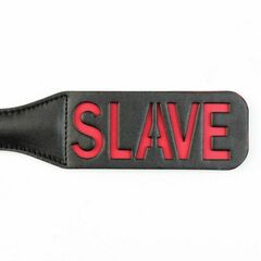 Черная гладкая шлепалка SLAVE - 38 см. - 