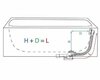 Viega 727710 727710 Multiplex Trio Visign MT3 Слив-перелив с наливом ( наполнение через узел перелива) BWL = 725 мм, DN 40/50,  хром