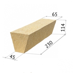 Кирпич огнеупорный ШБ-45 (230x65_55x114)