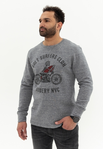 Свитшот Bowery NYC "Salt Surfers Clan" Black Melange