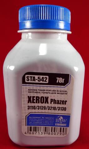 Тонер XEROX Phaser 3110/3119/3120/3121/3130/3210/PE220, B205/B210/B215 (фл. 78г) B&W Standart фас.Россия