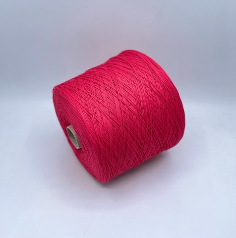 Бобинная пряжа (пр.Италия), art.Cotone, 350м/100 гр. 100%Хлопок, цвет-Розовато-красный коралл , арт.34743
