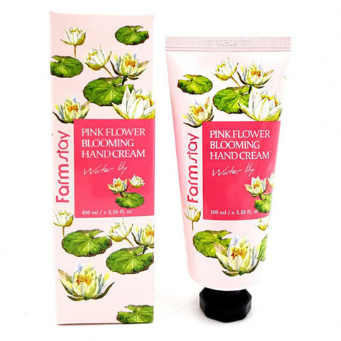 Farmstay Pink Flower Blooming Hand Cream Water Lily - Крем для рук с водяной лилией