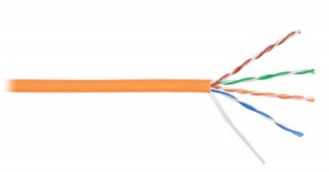 Кабель NIKOLAN U/UTP 4pair, Cat5e, Solid, In, LSZH (2101C-OR) (305м.)