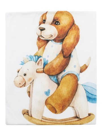 Пеленка с принтом "Собачка на качалке"