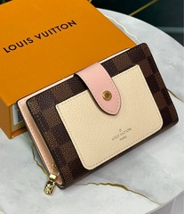 Мини-кошелек Louis Vuiton Portefeuille Juliet Damier Crème, бежевый