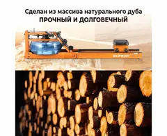 Гребной тренажер DFC RUNOW Golden Wood