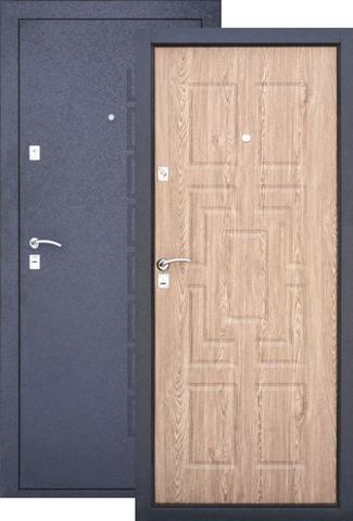 Входная металлическая дверь УД-115 (чёрный шёлк+ель карпатская)  Уральские двери из стали 1,2 мм с 2 замками