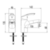 Lemark LM1130C Смеситель для раковины, монолитный, высота излива 7 см, длина 11 см, латунь/хром