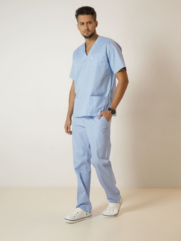 Блуза мужская м61 сансара голубой1112