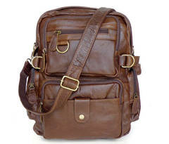 Кожаный рюкзак-сумка Maverick 7042 LightBrown