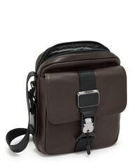 Сумка кожаная ч/з плечо Junior/Dark brown
