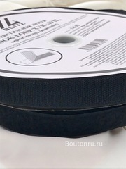 Текстильная лента (липучка) черная HOOK-LOOP (ХУК-ЛУП) крюк + петля (комплект)