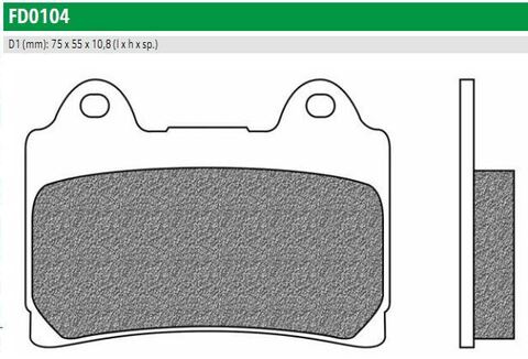 FD0104BT Тормозные колодки дисковые мото ROAD TOURING ORGANIC (FDB449P)   NEWFREN
