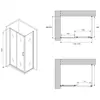 Abber AG30130B-S50B Душевой уголок, 130x50x195
