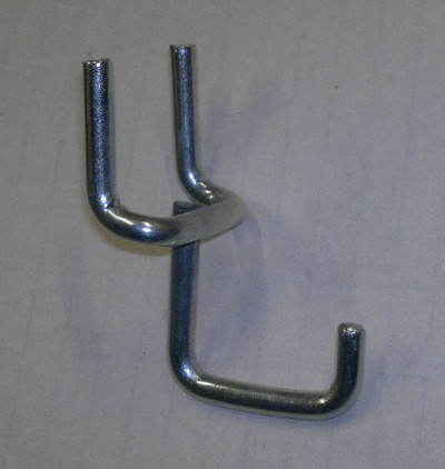 Мини J образные крючки для инструментов (5 шт) 25 мм  на металлическую перфопанель