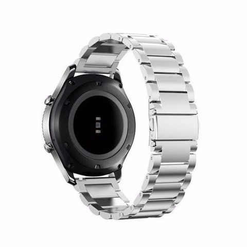 Ремешок для часов Samsung Gear S3/Galaxy Watch 46 блочный (серебристый) 22мм