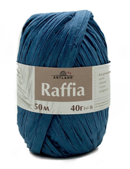 Пряжа "Raffia", 100% целлюлоза 40гр, 50м, (1уп=10шт), джинс
