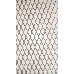 Решетка радиатора (сетка) 120х20см ячейки 15х10мм серебристая