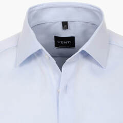 Сорочка мужская Venti Modern Fit 001889-102 из твила голубая, удлиненный рукав