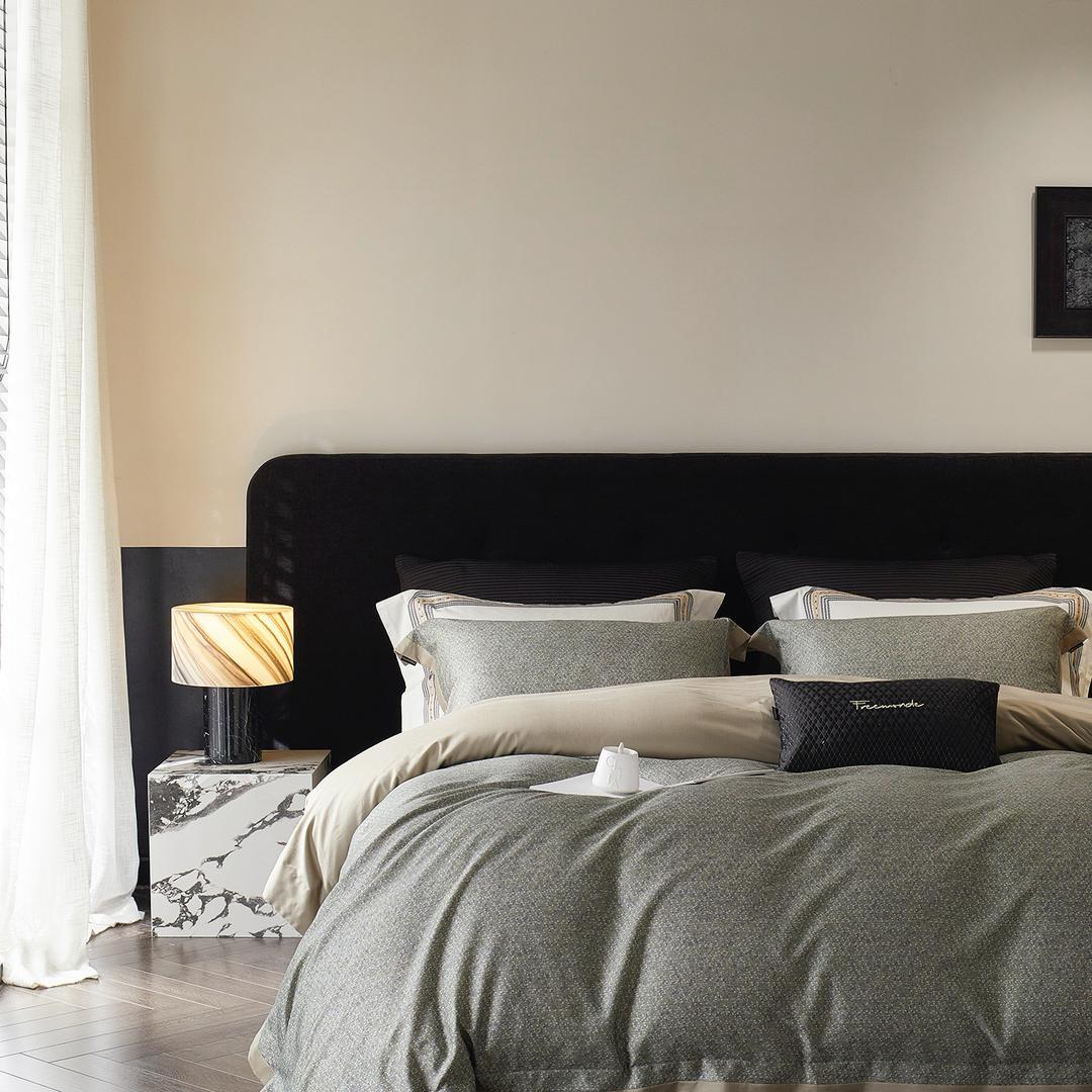 FREEMONDE комплект двуспальный Египетский хлопок Серый крапинка