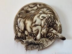 Силиконовый молд Бык (медальон) № 0480