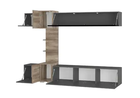 Гостиная Рейн графит / дуб каньон