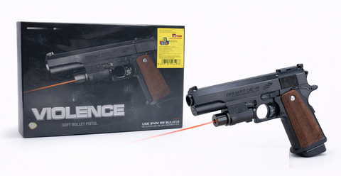 Пистолет пневм. С лазером в кор.