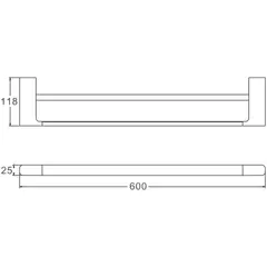 Держатель для полотенец BELZ B90809, брашированное золото
