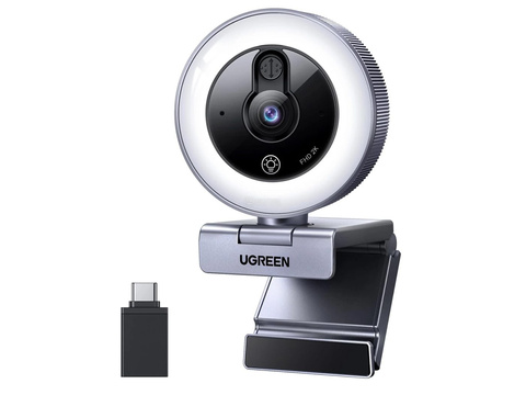 Веб-камера UGREEN CM910 (65857) 2K USB HD With Built-in Wire Webcam со встр кабелем 1,5м, серый космос