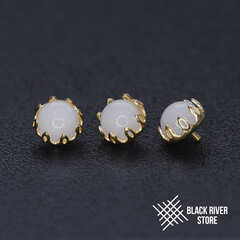 Amulet White Jade PVD Yellow