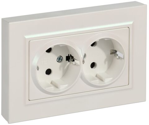 BRITE Роз. 2-я с з/к/ш пл 16А в сб. РСшПл12-3-БрЖ жемч. IEK