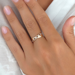 11127 - Кольцо из золота 585 пробы с фианитами