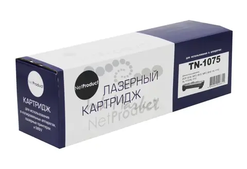 Тонер-картридж NetProduct (N-TN-1075) для Brother HL-1110R/1112R/DCP-1510R/MFC-1810R, 1K