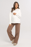 Утепленные брюки для беременных 13397 светло-коричневый