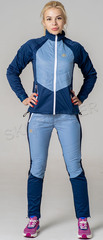 Элитный теплый лыжный костюм Noname Hybrid 23 Wos Blue/Light Blue женский