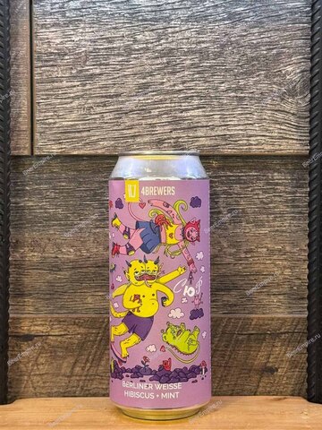 4BREWERS Сюр Berliner weisse с гибискусом и мятой 0,5 л. ж/б