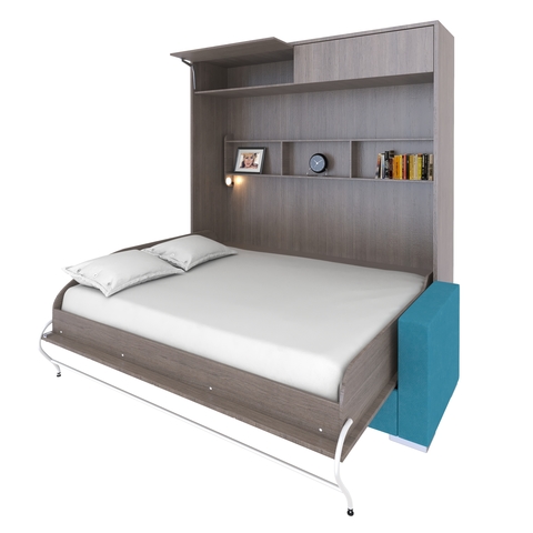 Шкаф-кровать с диваном горизонтальная двуспальная 160 см queen size