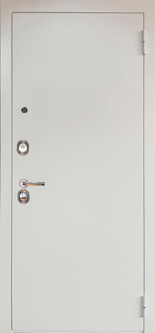 Теплая дверь входная Аргус Люкс 3К Магнум зеркало, 2 замка, 1,8 мм металл, (снежно белый+белый софт) #2