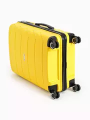 Чемодан средний облегченный полипропилен SunVoyage Elit Желтый (M) 4 сдвоенных колеса