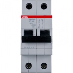 Выключатель автоматический модульный ABB SH202L 2п C 16А 4.5кА C16 2CDS242001R0164