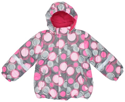 Мембранная куртка Travalle для девочки, принт "Круги"