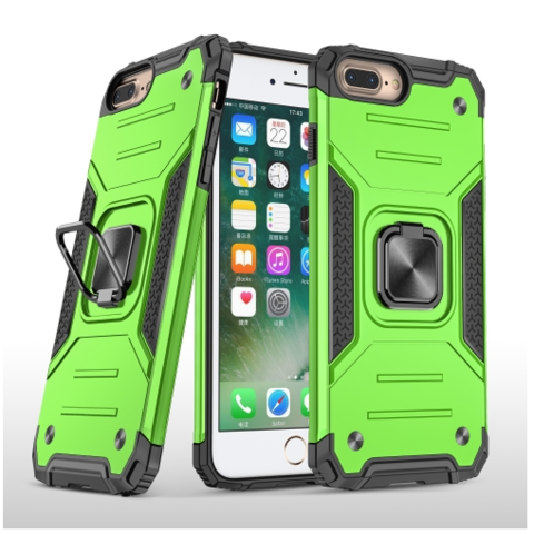 Противоударный чехол Strong Armour Case с кольцом для iPhone 6 Plus, 6s Plus, 7 Plus, 8 Plus (Салатовый)